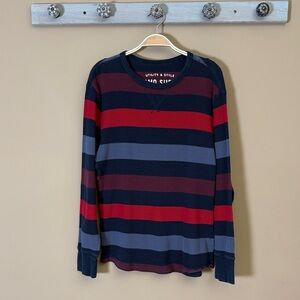 Mossimo Supply Co. Men’s Long Sleeve Stripe Thermal Tee